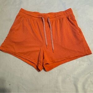 Athletic Works Women’s Orange Mesh Athletic Shorts
